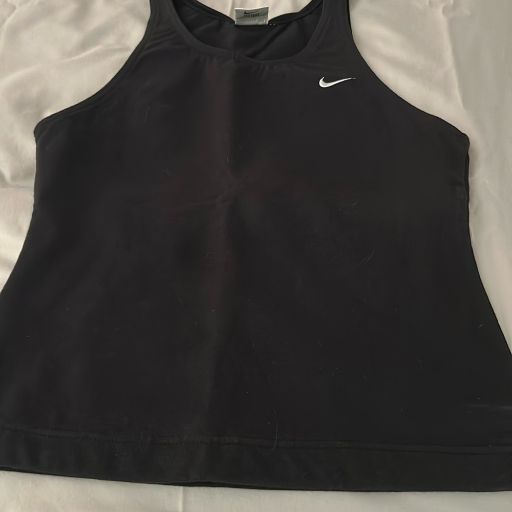 Nike Black Tank Top with White Swoosh